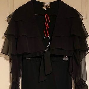 Vintage 1970’s 2 piece fit and flare crop top set